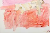 Trevor Willoughby, Reclining Female Nude, watercolour over pencil