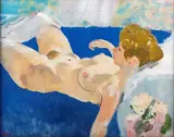 Trevor Willoughby, Female Nude, oil on canvas