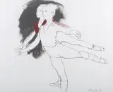 Trevor Willoughby, Ballet Dancers, charcoal with pastel