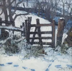 Charles Simpson, Woodland Gate, 21st century oil on canvas