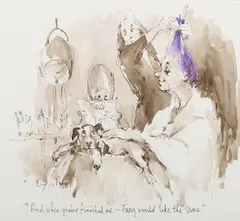 Dennis Page, Fang, late 20th/early 21st century watercolour