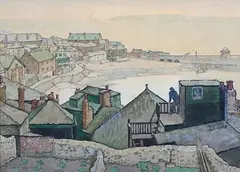 Thomas Maidment, St Ives from Barnoon, watercolour