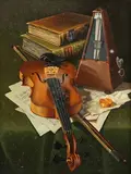 George Bailey, Still Life with Violin, oil on canvas