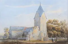 Frederick William Woledge, Sompting Church, Sussex, watercolour