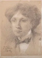 Paul Thomas, Half Length Portrait of John Frederick Macdonald, 1899, charcoal with pastel and chalk