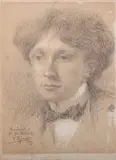 Paul Thomas, Half Length Portrait of John Frederick Macdonald, 1899, charcoal with pastel and chalk