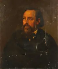 August Reidel, Portrait of a Gentleman, possibly a self-portrait, 1871, oil on canvas