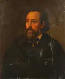 August Reidel, Portrait of a Gentleman, possibly a self-portrait, 1871, oil on canvas