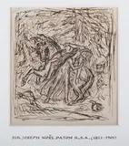 Joseph Noel Paton, Horse and Figures in a Landscape, pen with ink