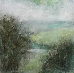 Ruth Davis, Landscape, acrylic on board
