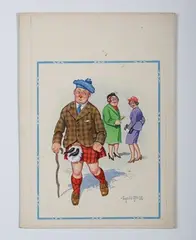 Donald McGill, I'm sure they don't wear 'em!, watercolour with gouache