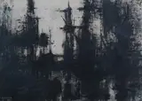 Albert Edward Berbank, Abstract Composition, watercolour with ink and gouache