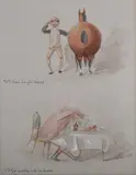 Tom W. Lee, A Run with the Blankshire, four late 19th/early 20th century watercolours with ink