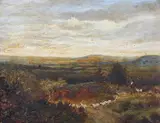 Henry Clayton Adams, Going Home’ (Ewhurst Hill, near Guildford), oil on board