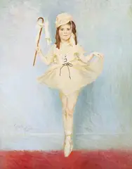 Thirkell Pearce, Young Girl dressed as a Ballerina, oil on canvas