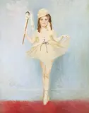 Thirkell Pearce, Young Girl dressed as a Ballerina, oil on canvas