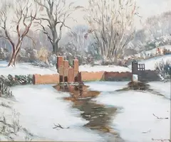 Maurice Codner, The Old Hatch on the Lambourne, oil on canvas
