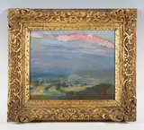 Vernon Wethered, Landscape at Sunset, oil on board