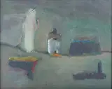Anne Batty, The excursion, 1999, oil on board