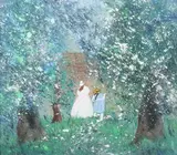 Gabrielle Bellocq, Le Jardin Retirée, pastel