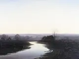 John Foulger, River Landscape, possibly the Arun or Adur, oil on canvas