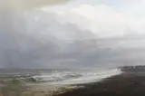 John Foulger, Coastal Landscape, possibly Middleton-on-Sea, oil on canvas