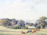 Frank Corbyn Price, Waning Summer' (Sussex Scene), watercolour