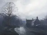 John Foulger, A Rainy Day in Sussex, near Goodwood, 1978, oil on board