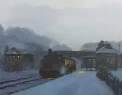 John Foulger, The last Train before Christmas, old Petworth, 1993, acrylic on paper