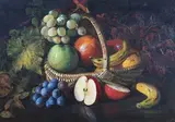 Eleanor Jones, Still Life with Fruit in a Basket, 1903, oil on canvas