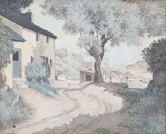 Cyril Guy, Welsh Landscape, watercolour