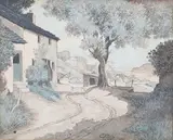 Cyril Guy, Welsh Landscape, watercolour