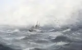 J. Callingham, Sailing Vessel in a Stormy Sea, oil on canvas