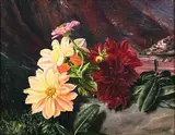 Leonard Daniel Philpot, Still Life of Flowers in a Landscape, 1929, oil on canvas