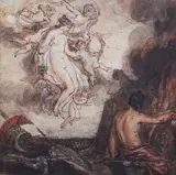 Richard Smirke, Venus at the Forge of Vulcan, watercolour on laid paper