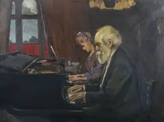 William H. Potter, The Moonlight Sonata' (Professor Baumfelder in the Music Room at Woodlands), 1909, oil on canvas