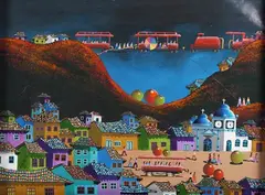 Jorge Herrera, Dan Placer a la Gentle, acrylic on canvas