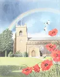 Gerald Mynott, St Luke's Parish Church, Cannock, Staffordshire, watercolour with gouache and pastel