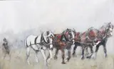 Rosemarie de Goede, Misty Morning, oil on canvas-board