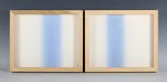 Stig Evans, Monochrome Series II, Lapis Lazuli, 21st century diptych acrylic