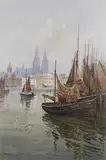 Charles E. Hannaford, Ostend, watercolour