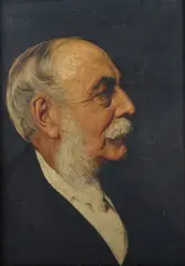 Arnold G. Mountfort, Half Length Profile Portrait of a Gentleman identified as Albert I. Boss, 1913, oil on canvas
