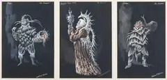 Michael Baldwin, Costume Designs for William Shakespeare's 'The Tempest, eighteen watercolours with gouache