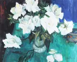 Valerie Sadler, Iceberg Roses, watercolour with acrylic on paper