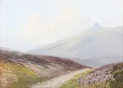 Daniel Sherrin, Dartmoor Landscapes, a pair of early 20th century watercolours with gouache