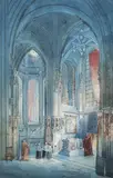 Pilfold Fletcher Watson, St Pierre, Normandy' and 'Burgos, 1893, a pair of watercolours with gouache