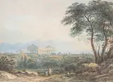 John Varley, View of Paestum, Italy