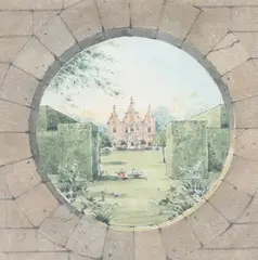 Donald Church, The Hunting Lodge, Odiham, Hampshire, watercolour over pencil