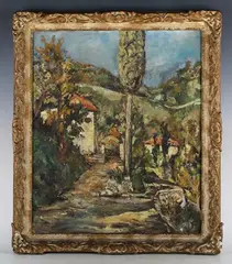 Fred Romantil, Continental Landscape, oil on canvas