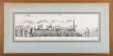 Jack Hayes, A G.W.R. Iron Duke Class Eight-Foot Single, hauling a Train of Troops returning from the Crimea, 1856, 1975, pencil